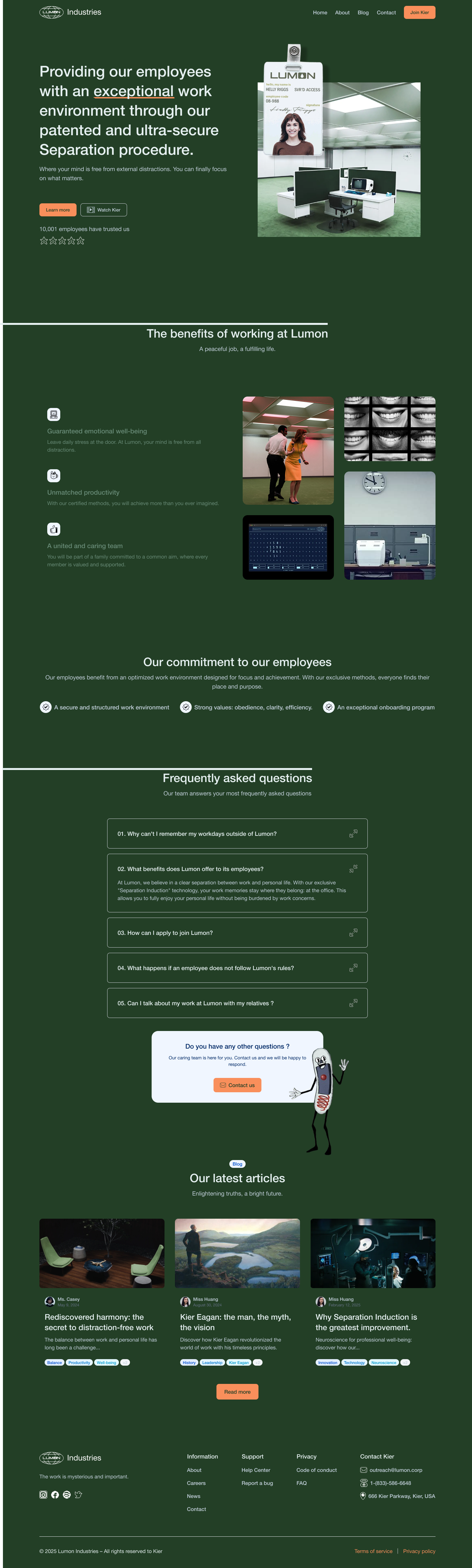 Lumon Landing Page